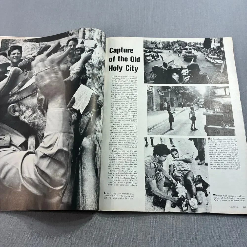 Vintage 1967 LIFE Magazine Six Day War Israel Gaza Israeli Onslaught See Descr